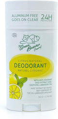 Green Beaver All Natural Body Deodorant, Paraben & Aluminum-Free, Vegan, for Normal & Sensitive Skin, Citrus, 1-Pack