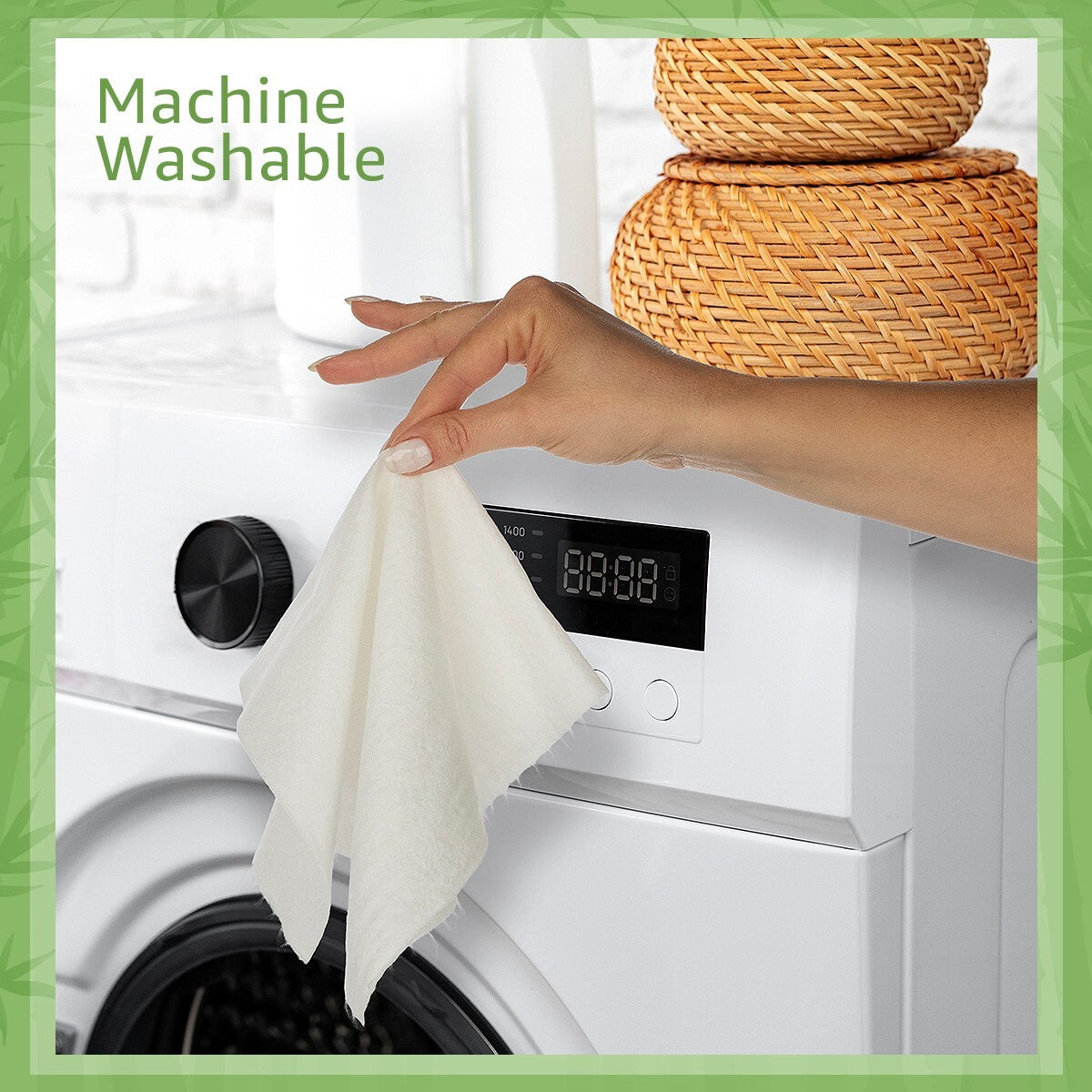 Ibambo Reusable Bamboo Paper Towels - 1 Roll, Ecofriendly, Washable, Sustainable